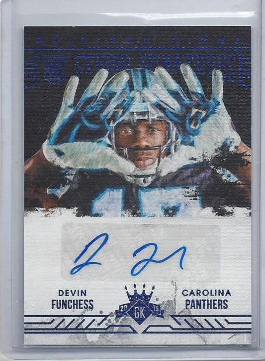 DEVIN FUNCHESS 2015 GRIDIRON KINGS STUDIO SIGNATURES BLUE AUTO RC #D 22/25