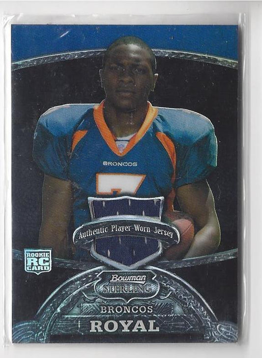 EDDIE ROYAL 2008 BOWMAN STERLING BLACK REFRACTOR JERSEY RC #D 32/50