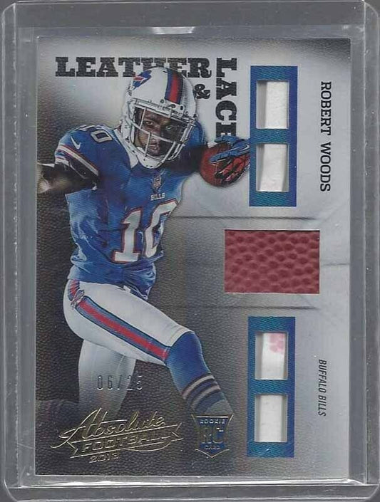 ROBERT WOODS 2013 ABSOLUTE LEATHER & LACE DUAL BALL + LACES PATCH RC #D 6/25
