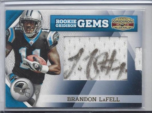 BRANDON LAFELL 2010 GRIDIRON GEAR GEMS PULLOUT JERSEY AUTO RC #D 187/188