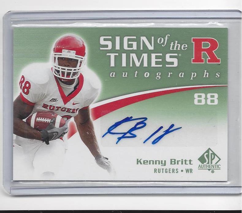 KENNY BRITT 2010 SP AUTHENTIC SIGN OF THE TIMES AUTO