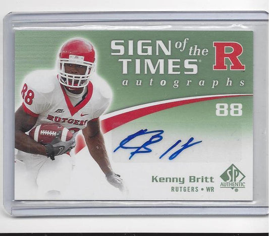 KENNY BRITT 2010 SP AUTHENTIC SIGN OF THE TIMES AUTO