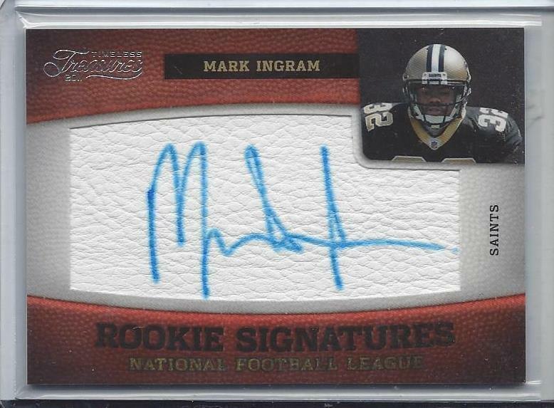 MARK INGRAM 2011 TIMELESS TREASURES ROOKIE RECRUITS ON CARD AUTO RC #D /265