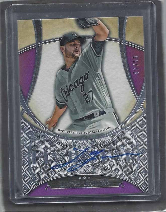LUCAS GIOLITO 2017 TOPPS 5 FIVE STAR PURPLE WHITE SOX ON CARD AUTO #D 42/50