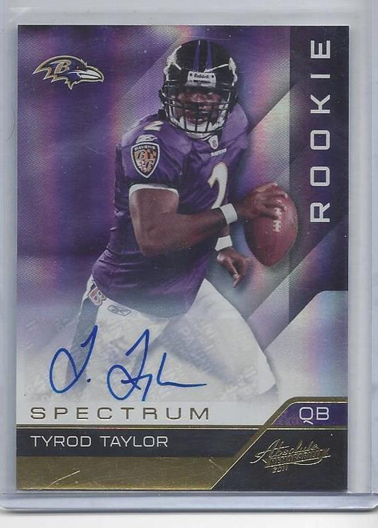 TYROD TAYLOR 2011 ABSOLUTE SPECTRUM GOLD RAVENS AUTO RC #D 238/299