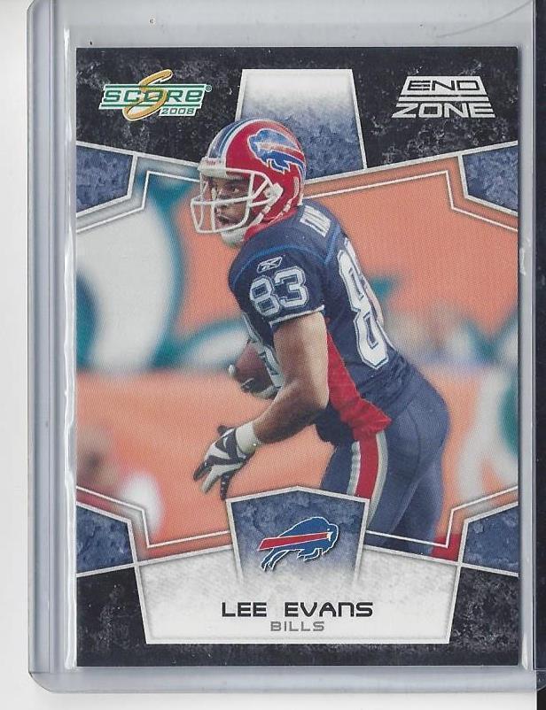LEE EVANS 2008 SCORE END ZONE BLACK PARALLEL #D 6/6