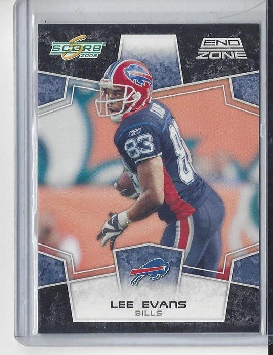 LEE EVANS 2008 SCORE END ZONE BLACK PARALLEL #D 6/6