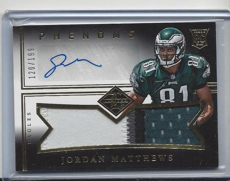 JORDAN MATTHEWS 2014 LIMITED PHENOMS 4 COLOR PATCH AUTO RC #D 120/199