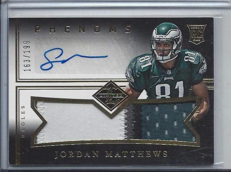 JORDAN MATTHEWS 2014 LIMITED PHENOMS 4 COLOR PATCH AUTO RC #D 120/199