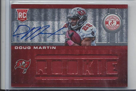 DOUG MARTIN 2012 TOTALLY CERTIFIED RED BUCCANEERS JUMBO JERSEY AUTO RC #D 61/199