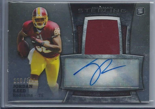 JORDAN REED 2013 BOWMAN STERLING REDSKINS JERSEY AUTO RC #D /361