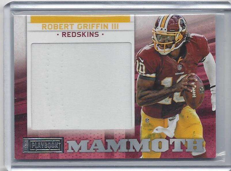 ROBERT GRIFFIN III 2012 PANINI PLAYBOOK MAMMOTH JUMBO REDSKINS JERSEY RC #D /75