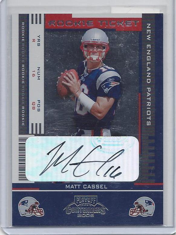 MATT CASSEL 2005 PLAYOFF CONTENDERS ROOKIE TICKET TRUE RC AUTO #190