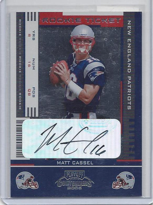 MATT CASSEL 2005 PLAYOFF CONTENDERS ROOKIE TICKET TRUE RC AUTO #190