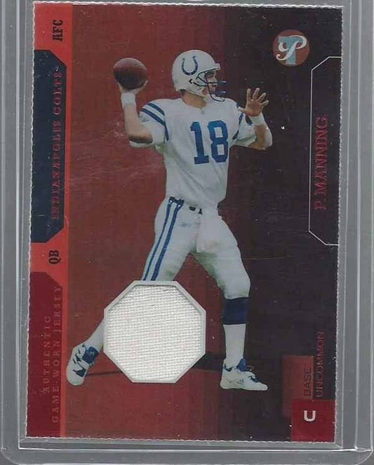 PEYTON MANNING 2005 TOPPS PRISTINE DIE CUT GAME USED JERSEY RED #D 42/45
