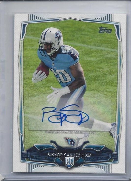 BISHOP SANKEY 2014 TOPPS SP BASE RARE TITANS ROOKIE AUTO RC #360
