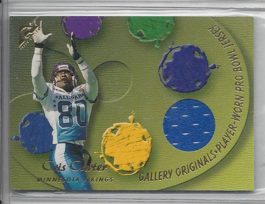 CRIS CARTER 2001 TOPPS GALLERY PRO BOWL GAME USED JERSEY