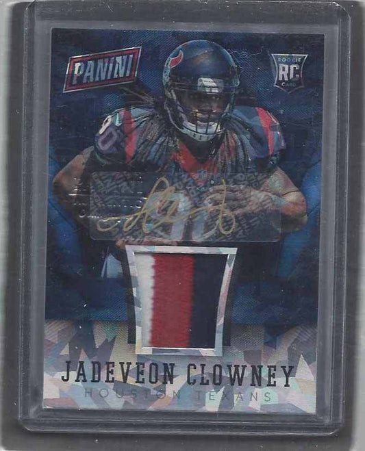 JADEVEON CLOWNEY 2014 PANINI THE NATIONAL CRACKED ICE RPA 3 CLR PATCH AUTO RC SP