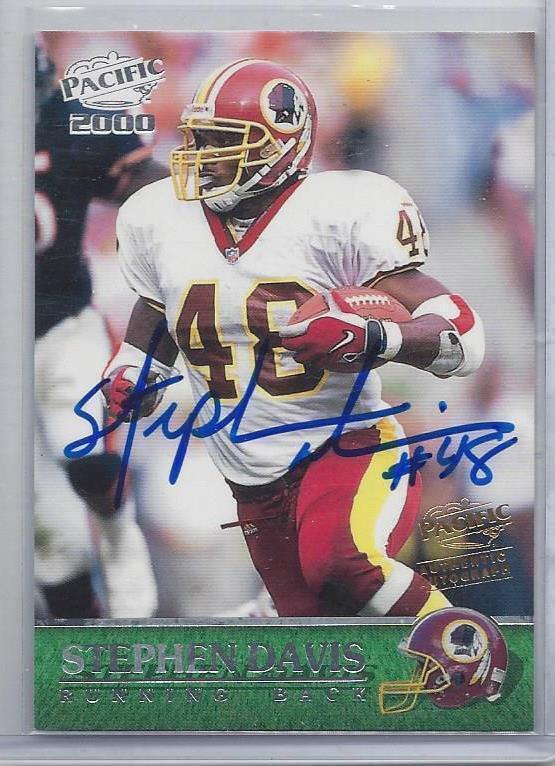STEPHEN DAVIS 2000 PACIFIC RARE ON CARD AUTO #391