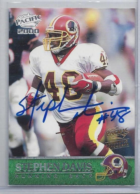STEPHEN DAVIS 2000 PACIFIC RARE ON CARD AUTO #391
