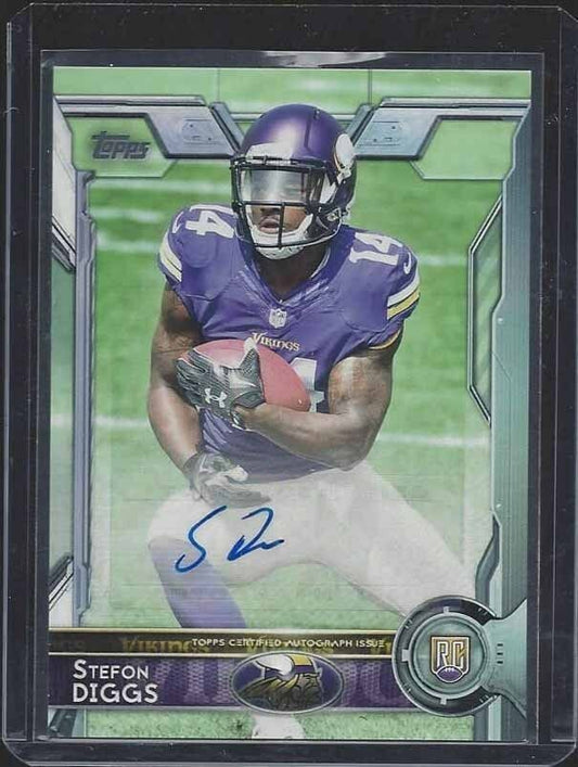 STEFON DIGGS 2015 TOPPS SP VARIATIONS PHOTO VARIANT SHORT PRINT ROOKIE AUTO RC