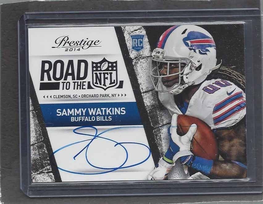 SAMMY WATKINS 2014 PRESTIGE ROAD TO THE NFL ON CARD ROOKIE AUTO RC #4