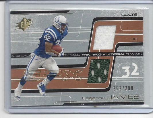 EDGERRIN JAMES 2001 SPX WINNING MATERIALS DUAL JERSEY #D 252/300