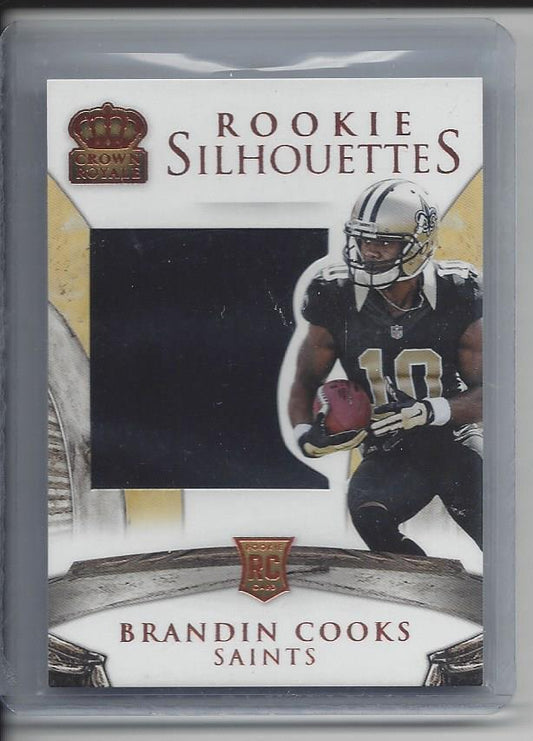 BRANDIN COOKS 2014 CROWN ROYALE ROOKIE SILHOUETTES JUMBO SAINTS JERSEY RC /199