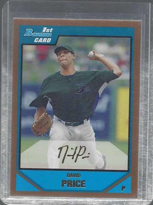 DAVID PRICE 2007 BOWMAN DRAFT PROSPECTS 1ST GOLD THICK PROSPECT #55