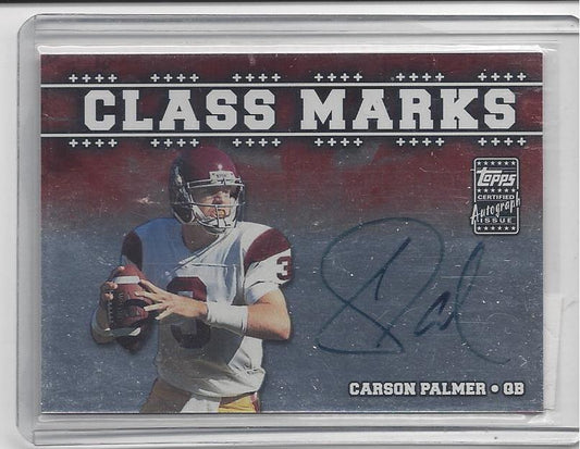 CARSON PALMER 2003 TOPPS DPP CLASS MARKS FOIL USC AUTO RC #D 80/100
