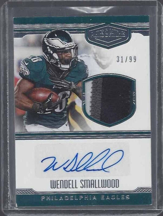 WENDELL SMALLWOOD 2016 PLATES & PATCHES RPA 4 COLOR ROOKIE PATCH AUTO RC #D /99