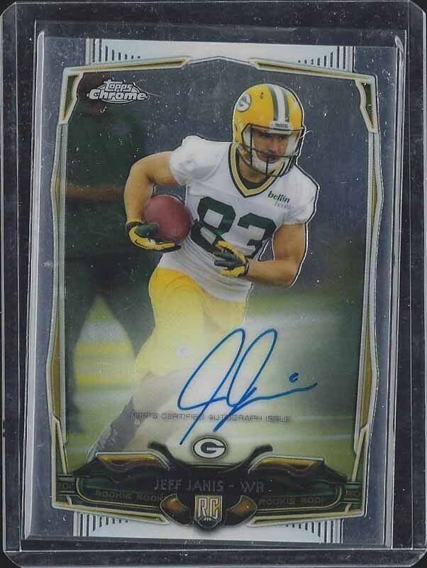 JEFF JANIS 2014 TOPPS CHROME GREEN BAY PACKERS TRUE ROOKIE AUTO RC #192