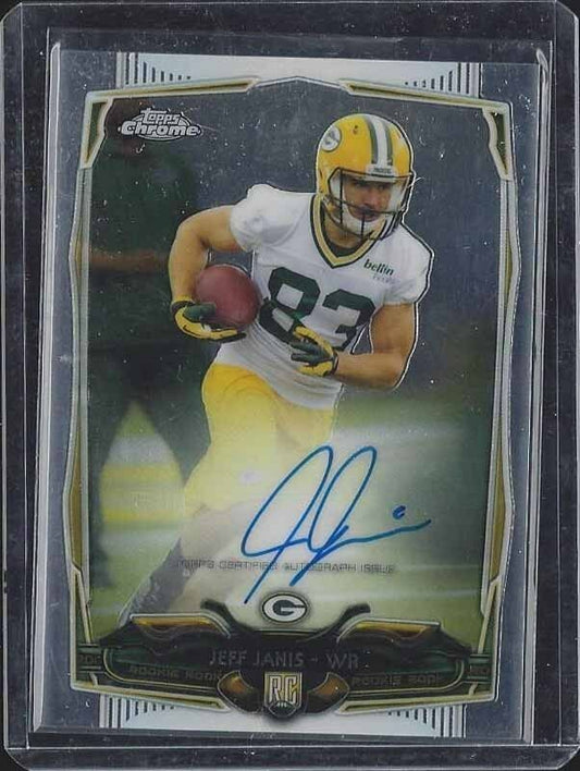 JEFF JANIS 2014 TOPPS CHROME GREEN BAY PACKERS TRUE ROOKIE AUTO RC #192