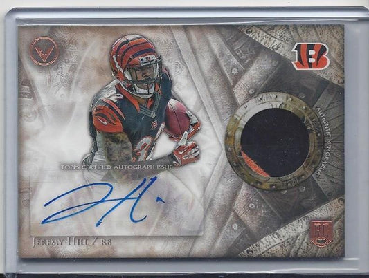 JEREMY HILL 2014 TOPPS VALOR 2 COLOR BENGALS RPA PATCH AUTO RC