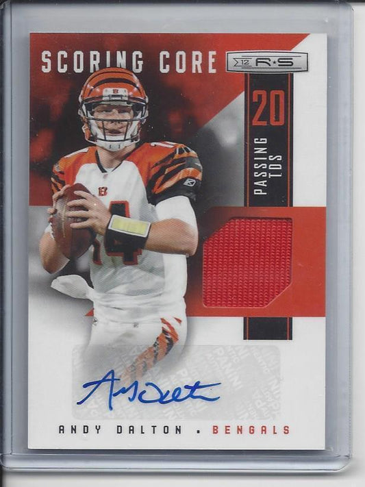 ANDY DALTON 2012 ROOKIES & STARS SCORING CORE BENGALS JERSEY AUTO #D 8/35