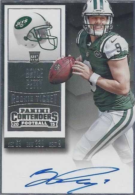 BRYCE PETTY 2015 PANINI CONTENDERS TRUE ROOKIE ON CARD JETS AUTO RC #205
