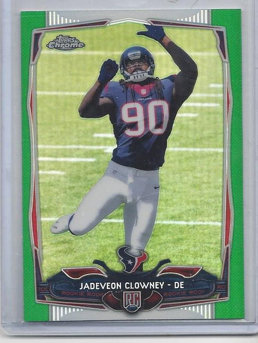 JADAVEON CLOWNEY 2014 TOPPS CHROME TEXANS GREEN REFRACTOR RC #120