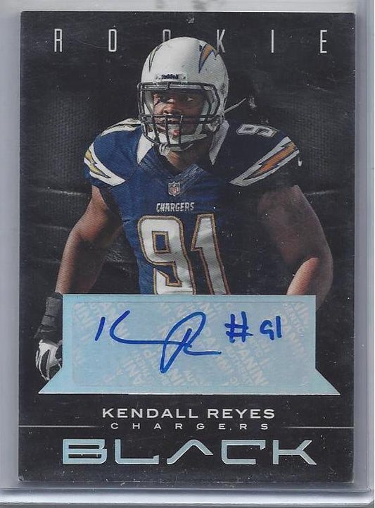 KENDALL REYES 2012 PANINI BLACK CHARGERS AUTO RC #D 156/199