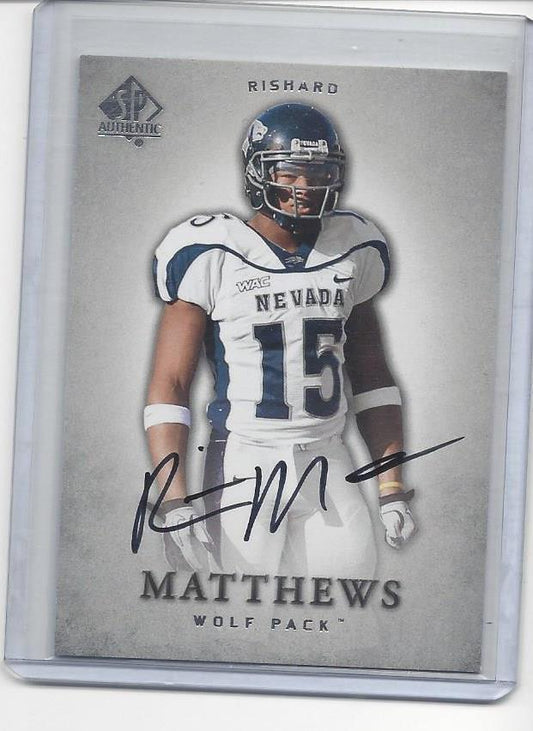 RISHARD MATTHEWS 2012 SP AUTHENTIC NEVADA ON CARD AUTO RC #83