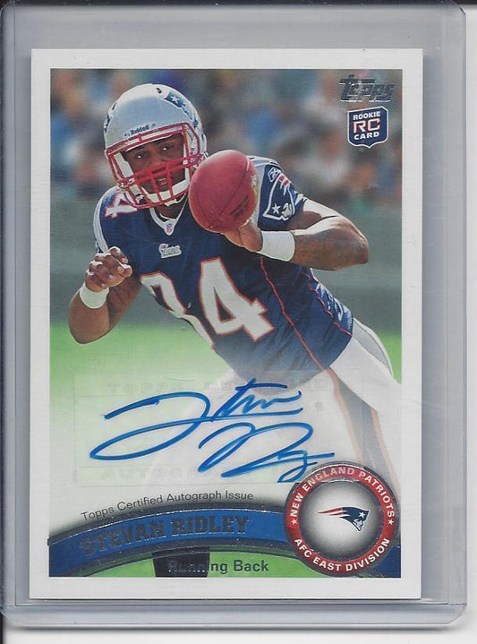 STEVAN RIDLEY 2011 TOPPS SSP SUPER SHORT PRINT PATRIOTS AUTO RC #432