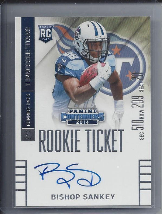 BISHOP SANKEY 2014 PANINI CONTENDERS TITANS ROOKIE TICKET TRUE RC AUTO #234