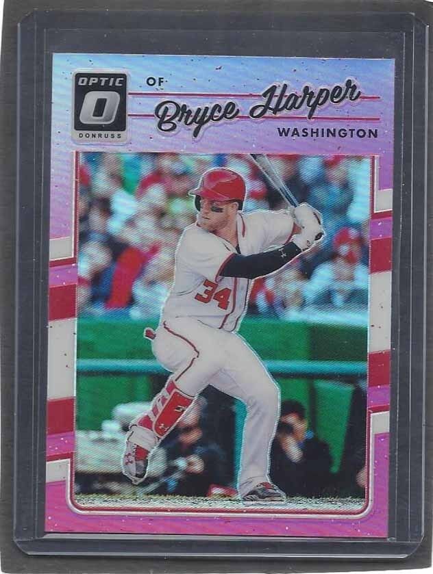 BRYCE HARPER 2017 DONRUSS OPTIC PINK HOLO REFRACTOR #152