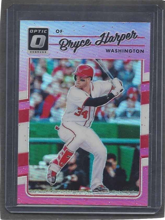 BRYCE HARPER 2017 DONRUSS OPTIC PINK HOLO REFRACTOR #152