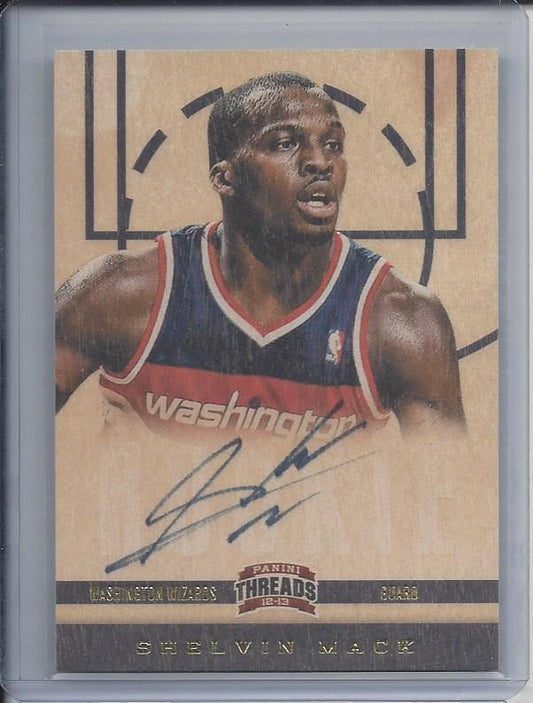 SHELVIN MACK 2012-13 PANINI THREADS WIZARDS ON CARD AUTO RC #178