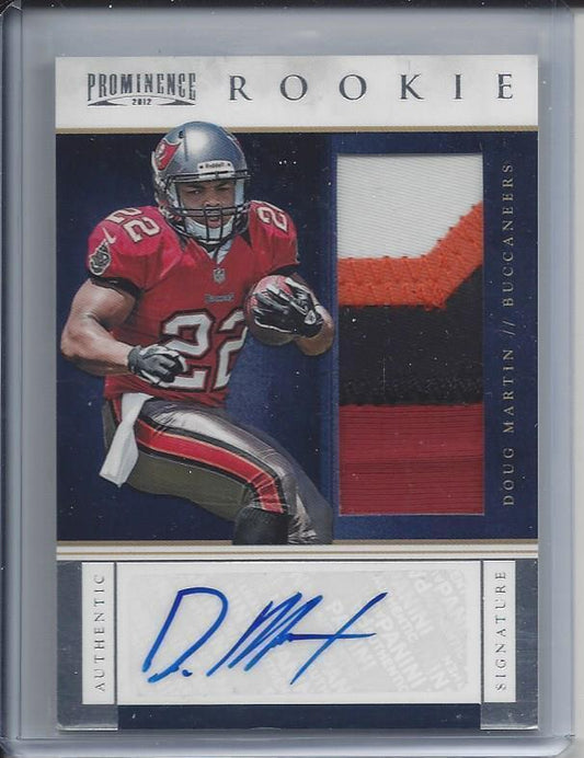 DOUG MARTIN 2012 PROMINENCE JUMBO 4 COLOR RPA PATCH AUTO RC #D /90