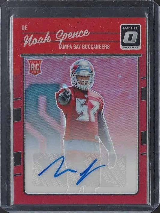 NOAH SPENCE 2016 DONRUSS OPTIC RED HOLO BUCS ROOKIE AUTO RC #D 44/50