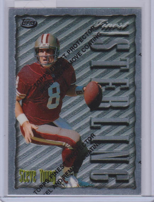 STEVE YOUNG 1996 TOPPS FINEST STERLING UNCOMMON SILVER #320
