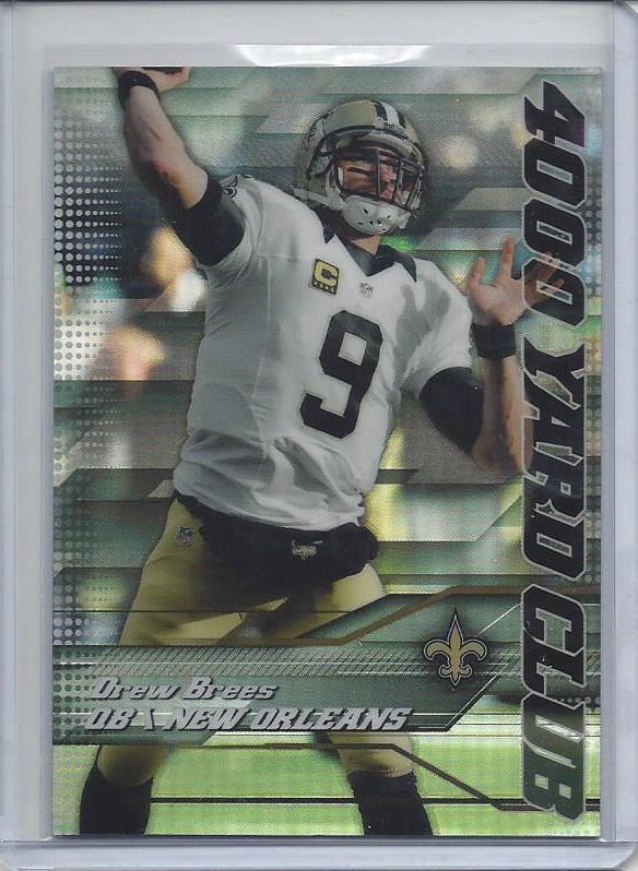 DREW BREES 2014 TOPPS CHROME 4000 YARD CLUB SP REFRACTOR SHORT PRINT #2