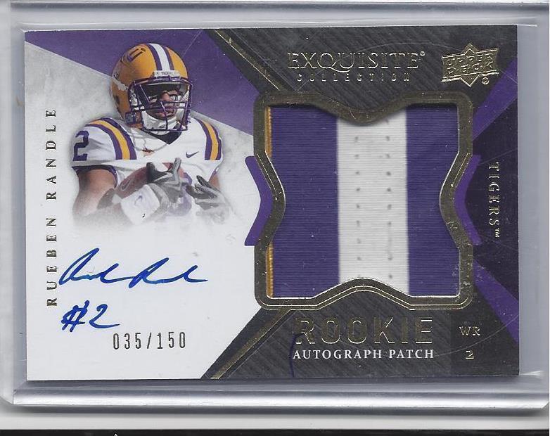 RUEBEN RANDLE 2012 EXQUISITE RPA 3 COLOR LSU PATCH AUTO RC #D 35/150