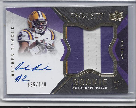 RUEBEN RANDLE 2012 EXQUISITE RPA 3 COLOR LSU PATCH AUTO RC #D 35/150